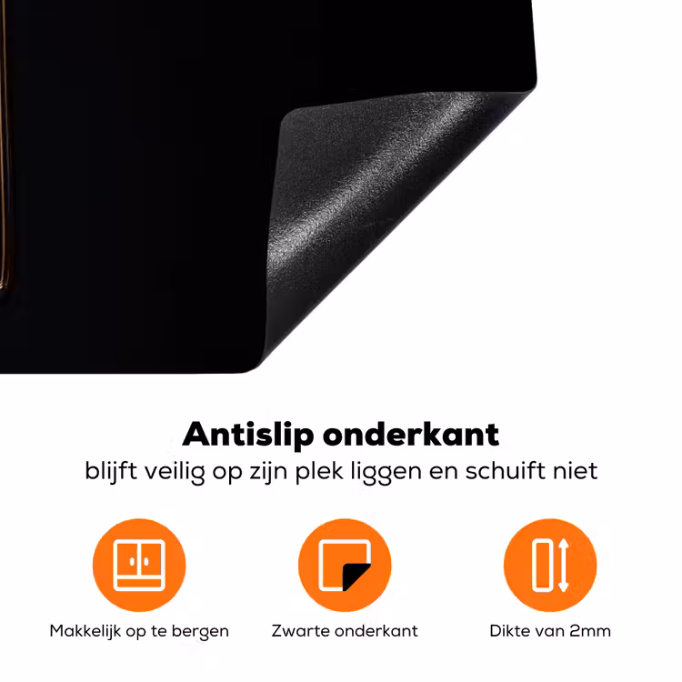 Bestek - Goud - Mes - Vork Inductie beschermer vinyl 3mm klein -zzzzzzz-td-onderkant