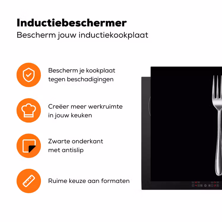 Bestek - Klassiek - Elegant Inductie beschermer vinyl 3mm klein -zzzzzzz-td-ups