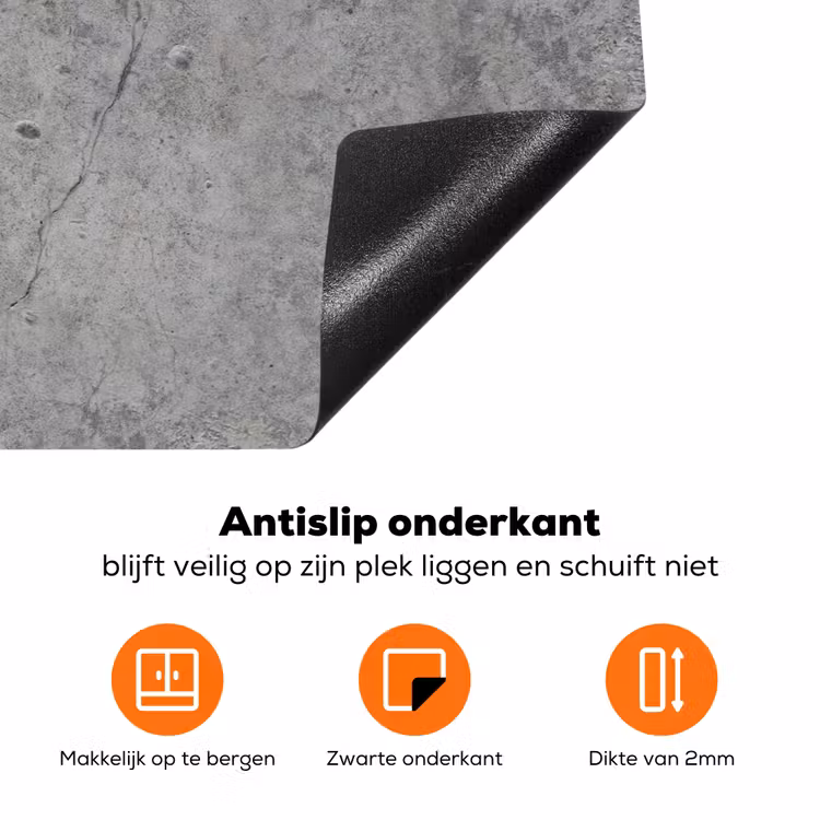Beton - Antiek - Patronen Inductie beschermer vinyl 3mm klein 276 -zzzzzzz-td-onderkant