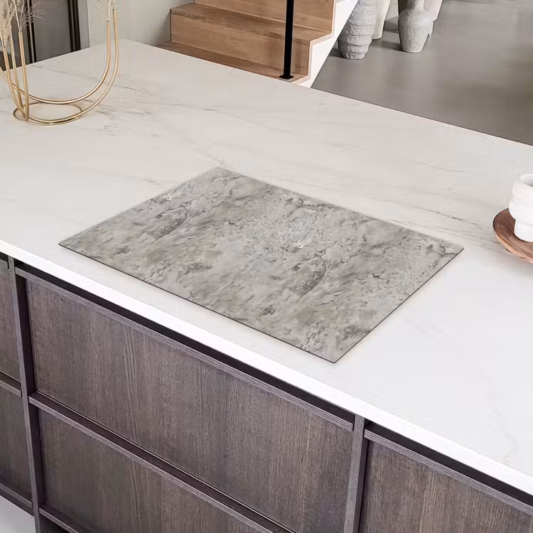 Beton  - Grijs - Muur Inductie beschermer vinyl 3mm klein 276 -sfeer8