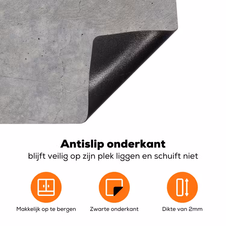 Beton - Patronen - Industrieel Inductie beschermer vinyl 3mm klein 276 -zzzzzzz-td-onderkant