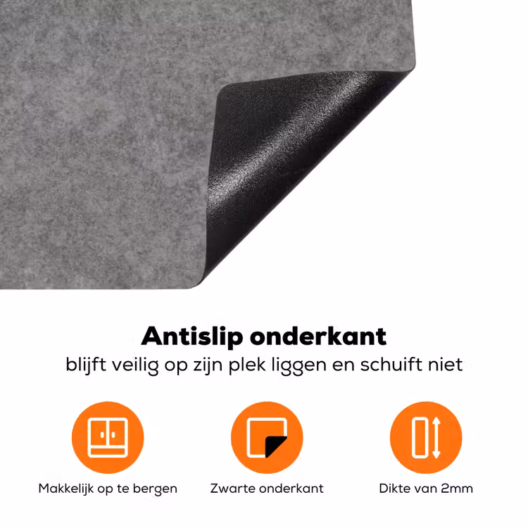 Beton - Textuur - Patronen Inductie beschermer vinyl 3mm klein 276 -zzzzzzz-td-onderkant