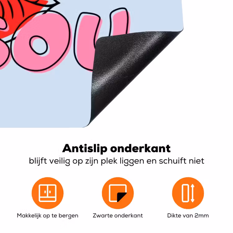 Bisou - Blauw - Roze - Lippen Inductie beschermer vinyl 3mm klein -zzzzzzz-td-onderkant