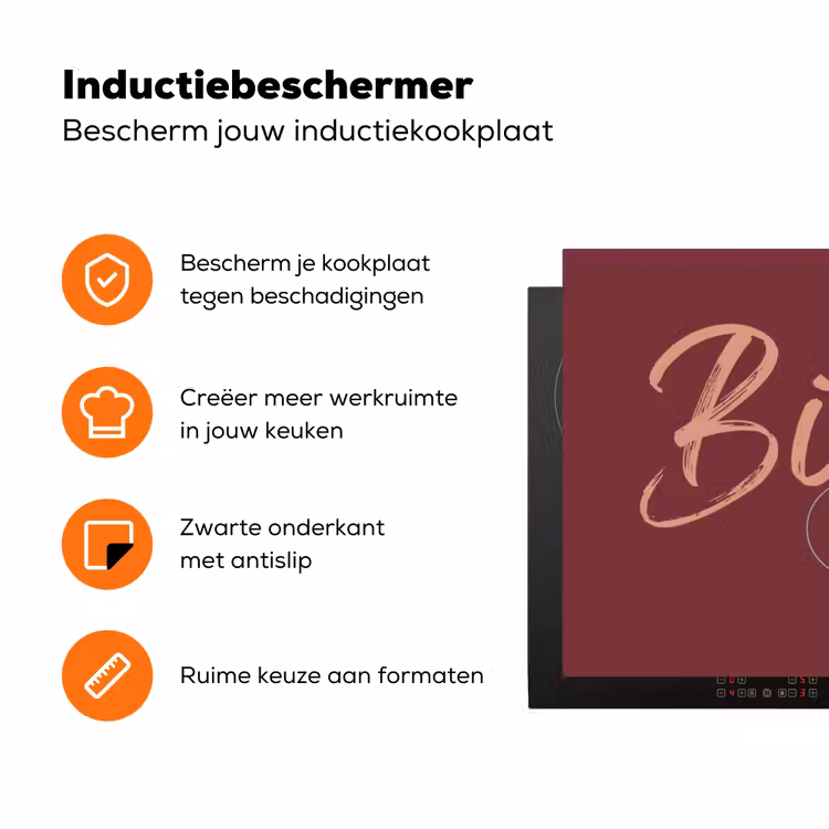 Bitch please - Rood - Blauw Inductie beschermer vinyl 3mm klein -zzzzzzz-td-ups