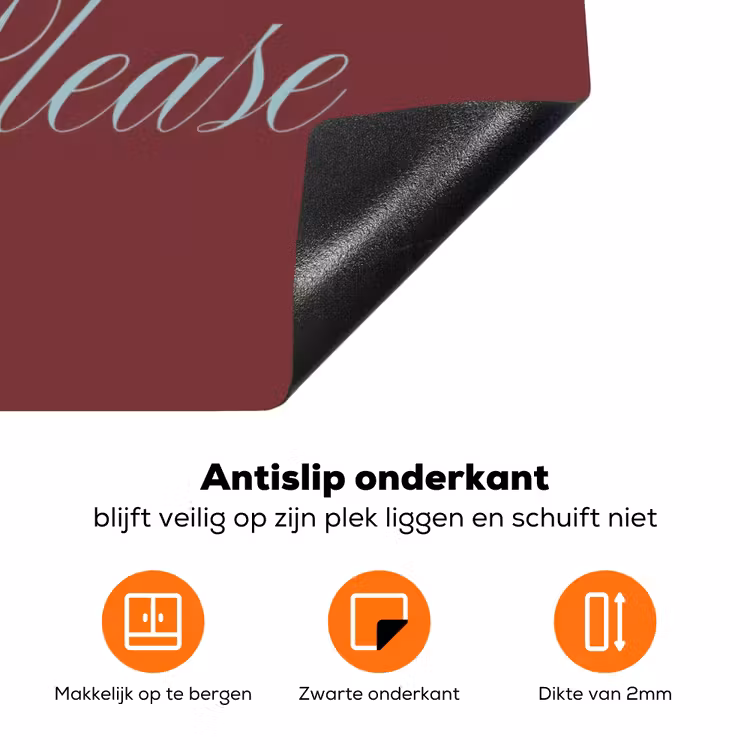 Bitch please - Rood - Blauw Inductie beschermer vinyl 3mm klein -zzzzzzz-td-onderkant