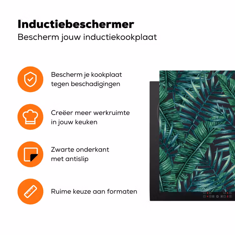 Bladeren - Inductie beschermer - Jungle - Tropical Inductie beschermer vinyl 3mm groot -zzzzzzz-td-ups