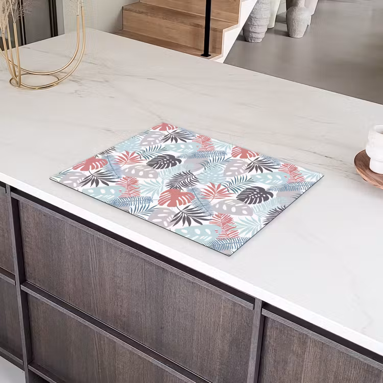 Inductie beschermer - Bladeren - Pastel - Jungle - Afdekplaat voor kookplaat Inductie beschermer vinyl 3mm klein -sfeer8
