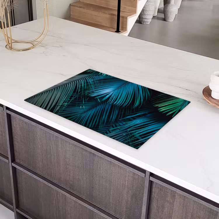 Bladeren - Tropisch - Jungle Inductie beschermer vinyl 3mm klein -sfeer8