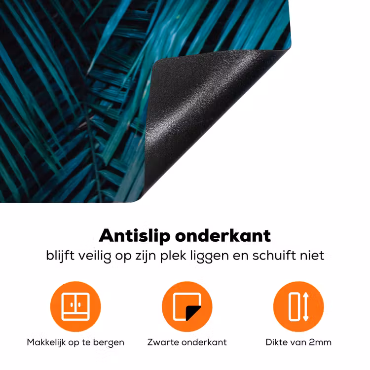 Bladeren - Tropisch - Jungle Inductie beschermer vinyl 3mm klein -zzzzzzz-td-onderkant