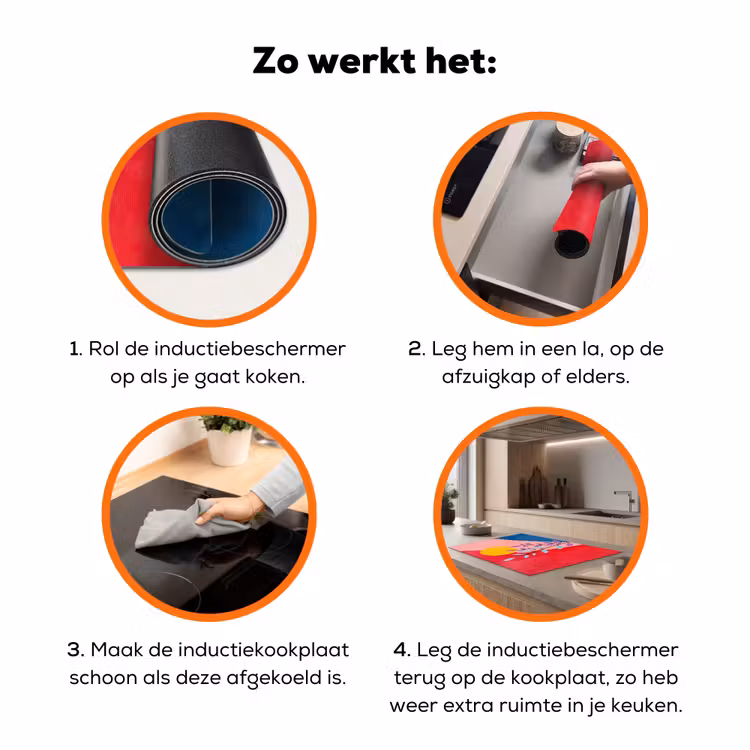 Bladeren - Zon - Abstracte vormen Inductie beschermer vinyl 3mm klein -zzzzzzz-td-werking