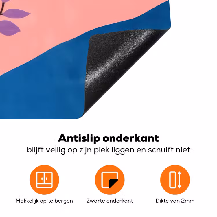 Bladeren - Zon - Abstracte vormen Inductie beschermer vinyl 3mm klein -zzzzzzz-td-onderkant