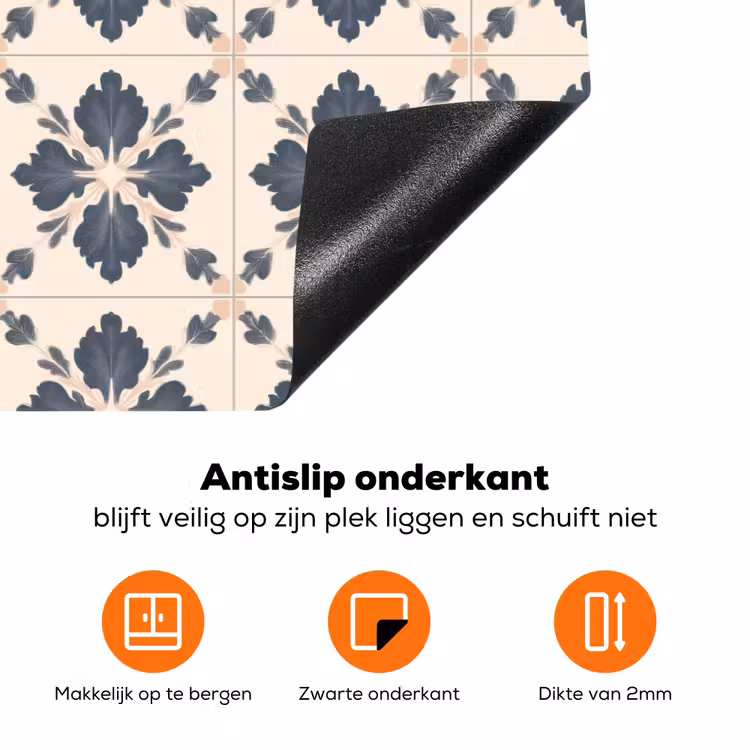 Bladvorm - Klassiek - Kleurrijk Inductie beschermer vinyl 3mm klein 276 -zzzzzzz-td-onderkant