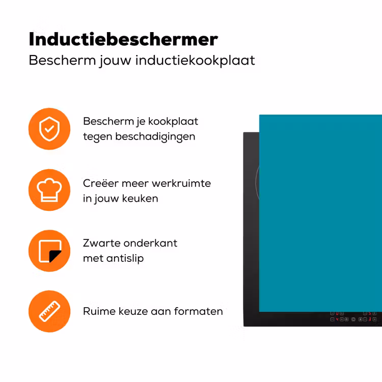 Blauw - Effen kleur Inductie beschermer vinyl 3mm klein 276 -zzzzzzz-td-ups