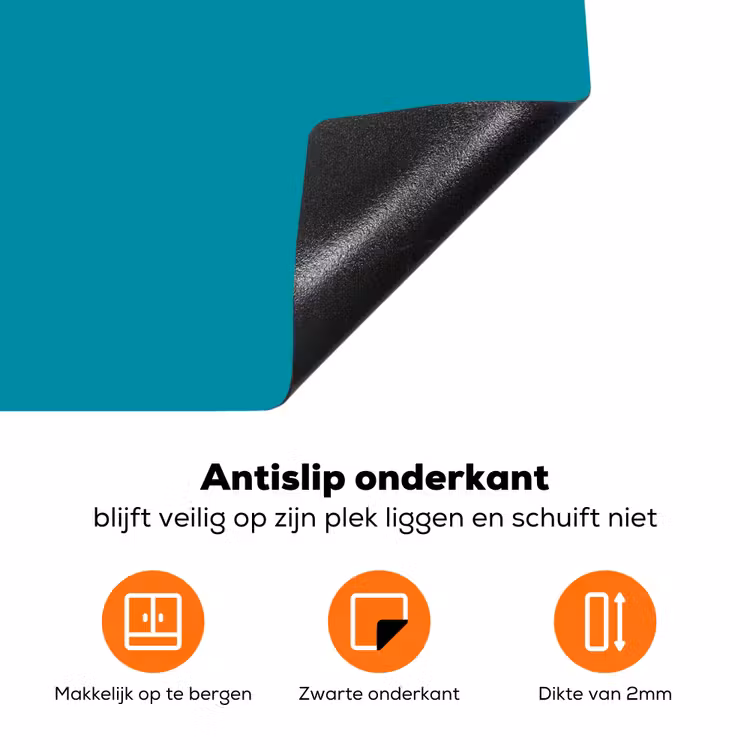 Blauw - Effen kleur Inductie beschermer vinyl 3mm klein 276 -zzzzzzz-td-onderkant