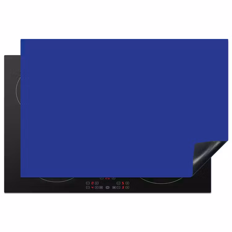 Blauw - Effen kleur - Donkerblauw Inductie beschermer vinyl 3mm klein 276 -3d