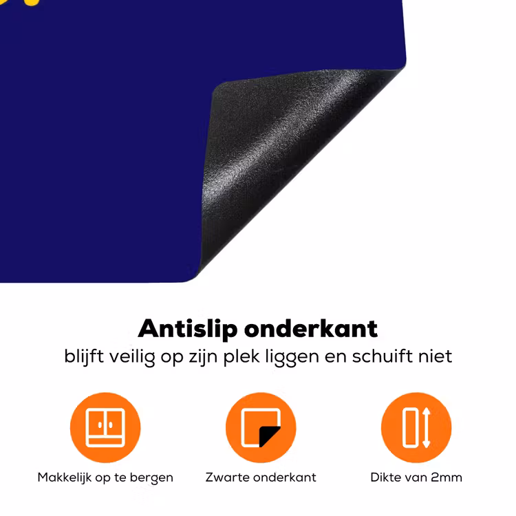 Blauw - Geel - Fijn Inductie beschermer vinyl 3mm klein -zzzzzzz-td-onderkant