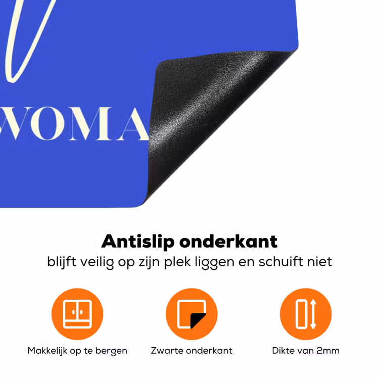 Blauw - I am that woman - Sierlijk - Minimalistisch Inductie beschermer vinyl 3mm klein -zzzzzzz-td-onderkant