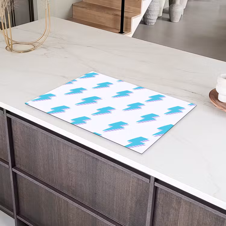 Blauw - Paars - Bliksem Inductie beschermer vinyl 3mm klein 276 -sfeer8