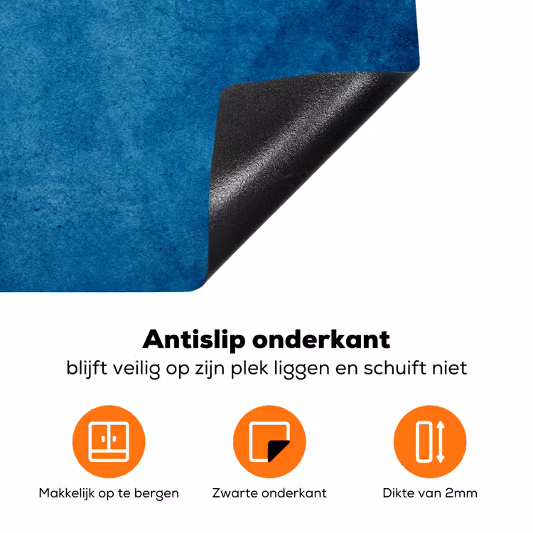 Blauwe Betonmystiek Inductie beschermer vinyl 3mm klein -zzzzzzz-td-onderkant