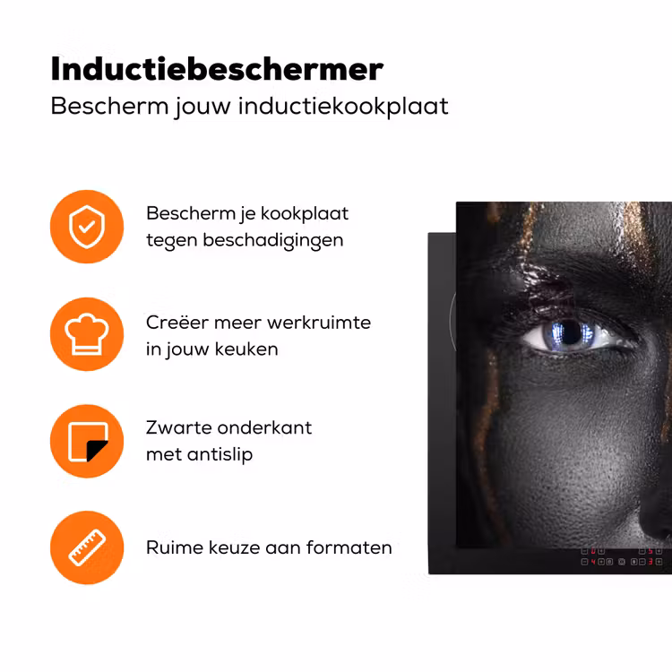 Blik van Contrast Inductie beschermer vinyl 3mm klein -zzzzzzz-td-ups