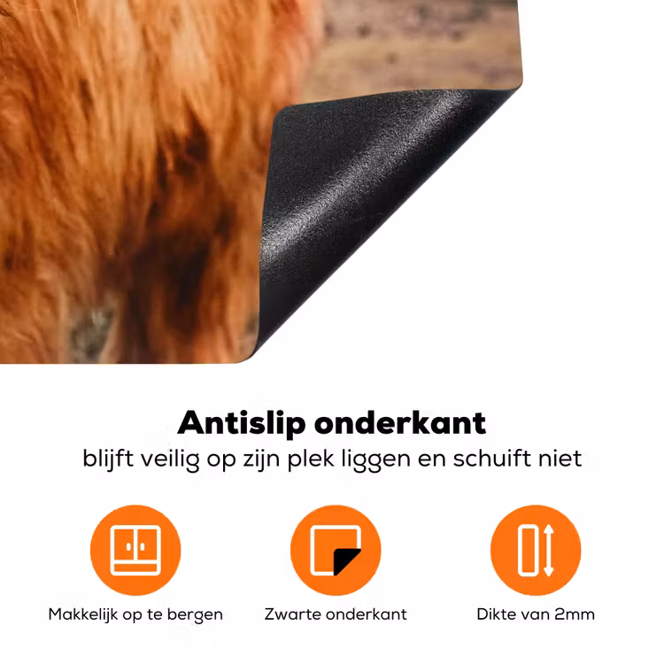 Blik van de Rustieke Reus Inductie beschermer vinyl 3mm klein -zzzzzzz-td-onderkant