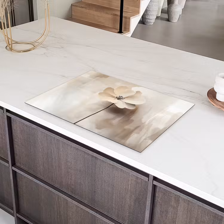 Bloem - Beige - Verf - Schaduw Inductie beschermer vinyl 3mm klein -sfeer8
