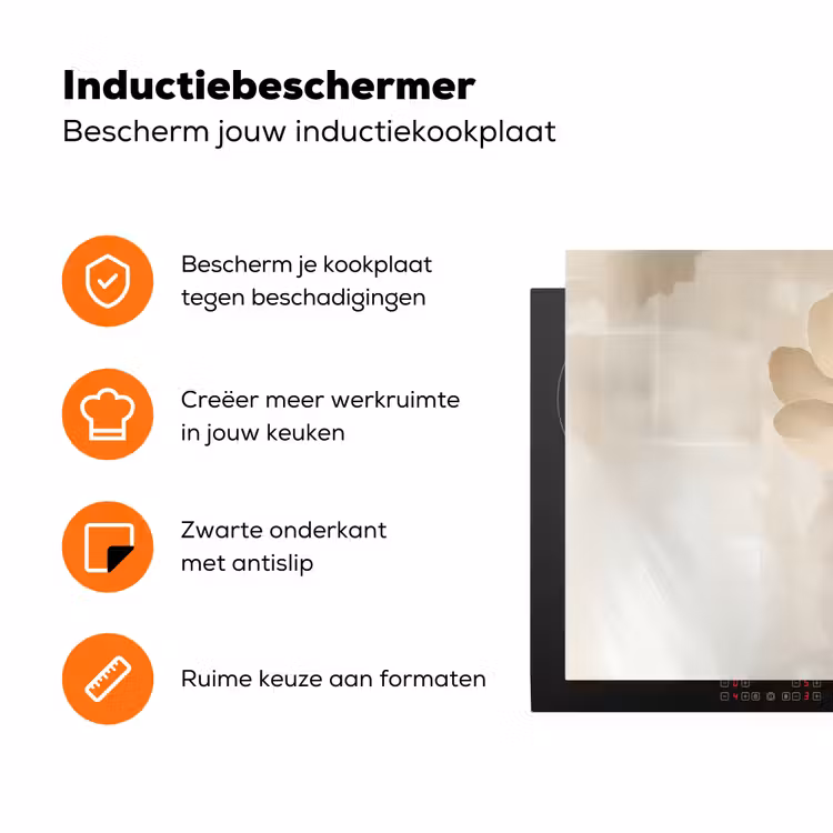 Bloem - Beige - Verf - Schaduw Inductie beschermer vinyl 3mm klein -zzzzzzz-td-ups