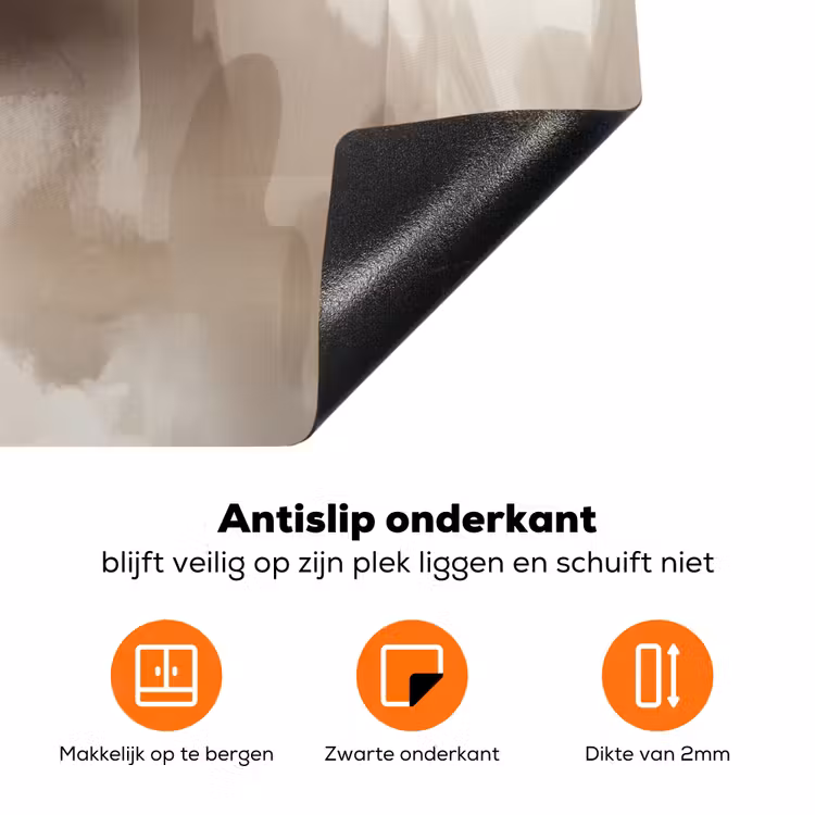 Bloem - Beige - Verf - Schaduw Inductie beschermer vinyl 3mm klein -zzzzzzz-td-onderkant