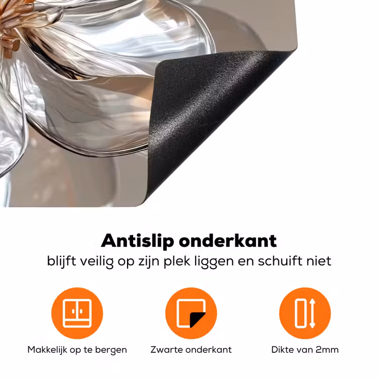 Bloem - Glazen - Doorzichtig Inductie beschermer vinyl 3mm klein -zzzzzzz-td-onderkant
