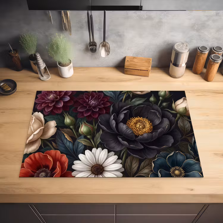 Bloemen - Boeket - Natuur - Klassiek - Weelderig Inductie beschermer vinyl 3mm klein -sfeer5