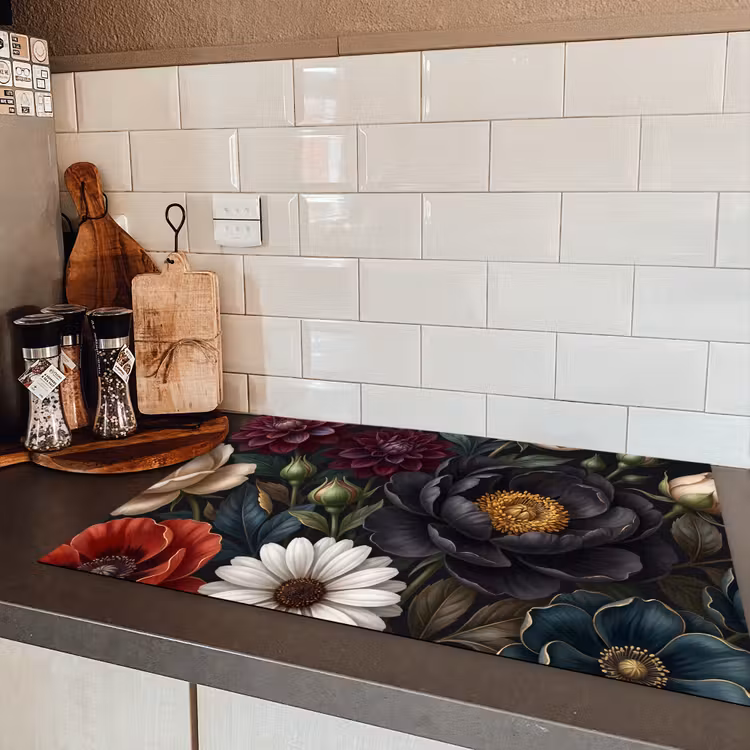Bloemen - Boeket - Natuur - Klassiek - Weelderig Inductie beschermer vinyl 3mm klein -sfeer3