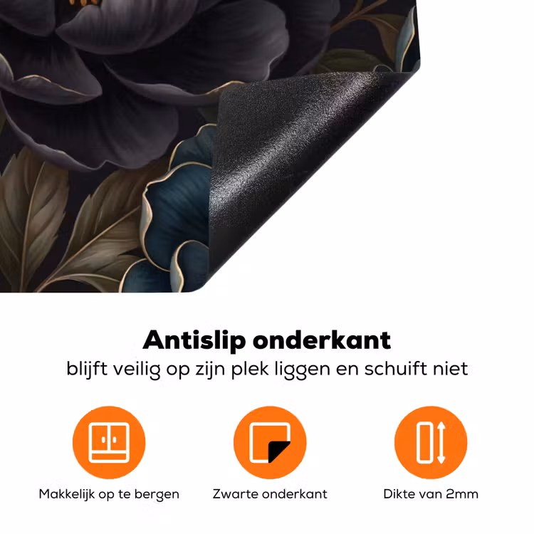 Bloemen - Boeket - Natuur - Klassiek - Weelderig Inductie beschermer vinyl 3mm klein -zzzzzzz-td-onderkant