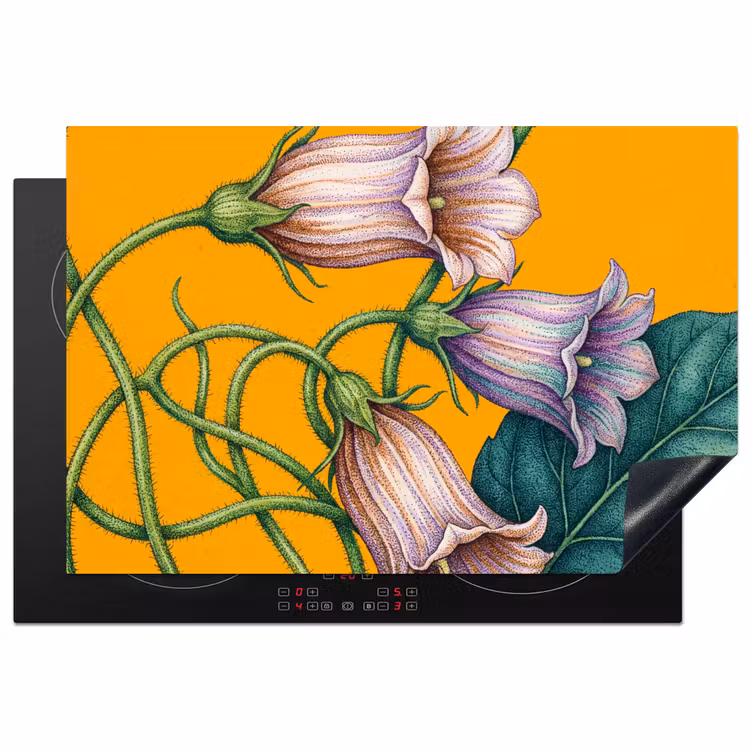 Inductiebeschermer - Bloemen - Botanisch - Geel - Bloemen - Botanisch - Geel Inductie beschermer vinyl 3mm klein