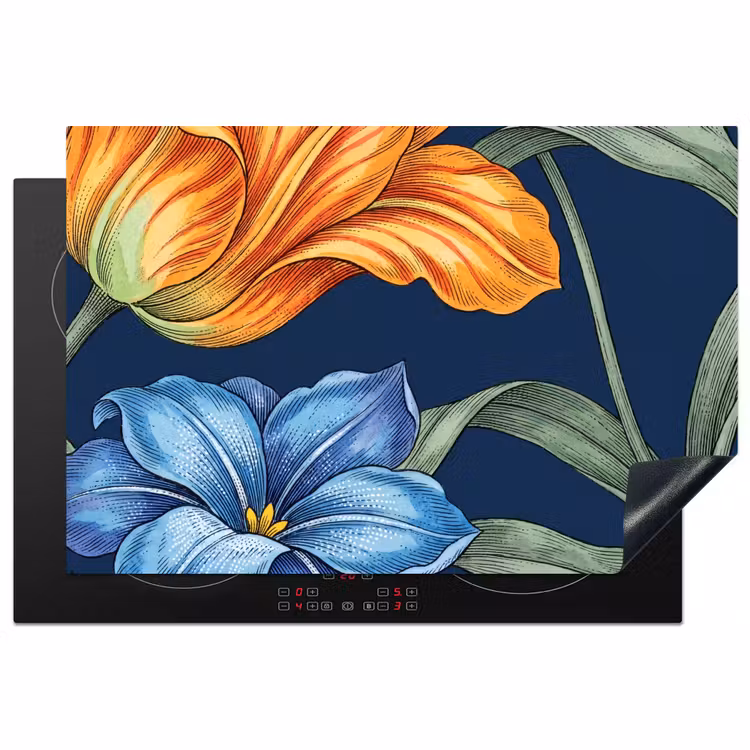 Inductiebeschermer - Bloemen - Botanisch - Patroon - Bloemen - Botanisch - Patroon Inductie beschermer vinyl 3mm klein