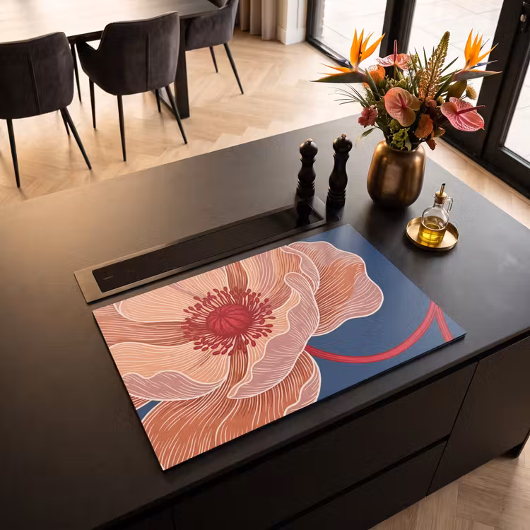 Inductiebeschermer - Bloemen - Modern - Abstract - Bloemen - Modern - Abstract Inductie beschermer vinyl 3mm klein