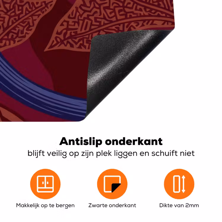 Inductiebeschermer - Bloemen - Modern - Paars - Bloemen - Modern - Paars Inductie beschermer vinyl 3mm klein