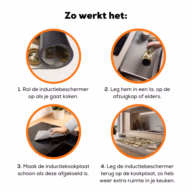 Bloemen - Roze - Stilleven - Klassiek Inductie beschermer vinyl 3mm klein -zzzzzzz-td-werking