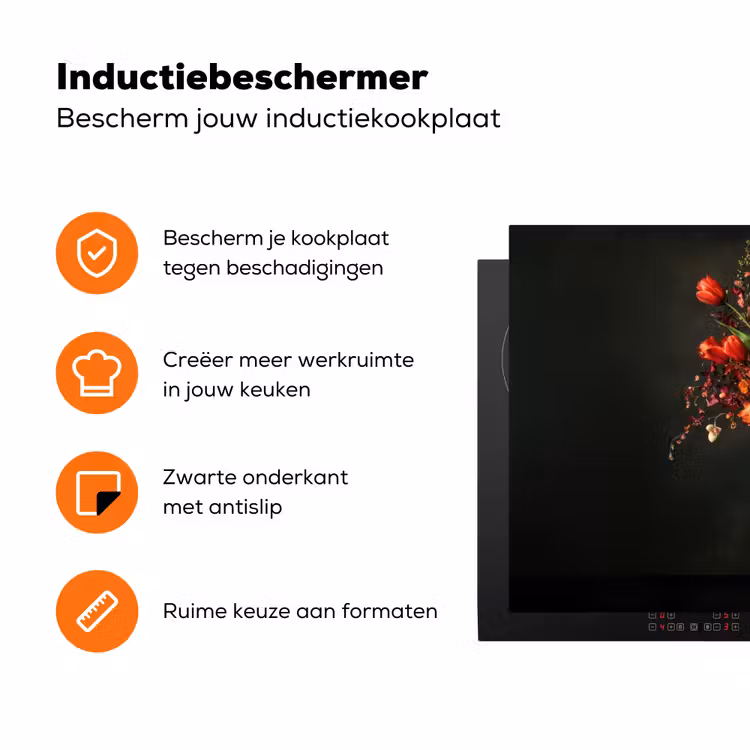 Bloemen - Takken - Boeket Inductie beschermer vinyl 3mm klein -zzzzzzz-td-ups