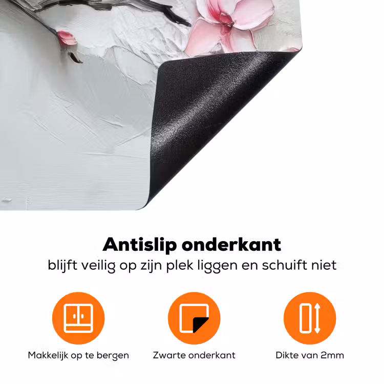 Bloesem - Kunstzinnig - Roze - Sakura Inductie beschermer vinyl 3mm klein -zzzzzzz-td-onderkant