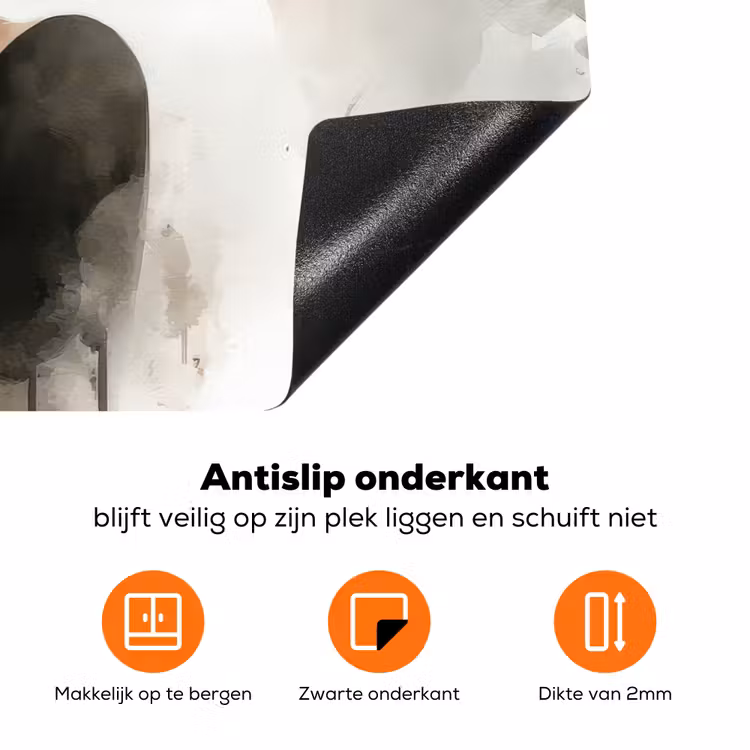 Bloesem - Portret - Gezicht Inductie beschermer vinyl 3mm klein -zzzzzzz-td-onderkant