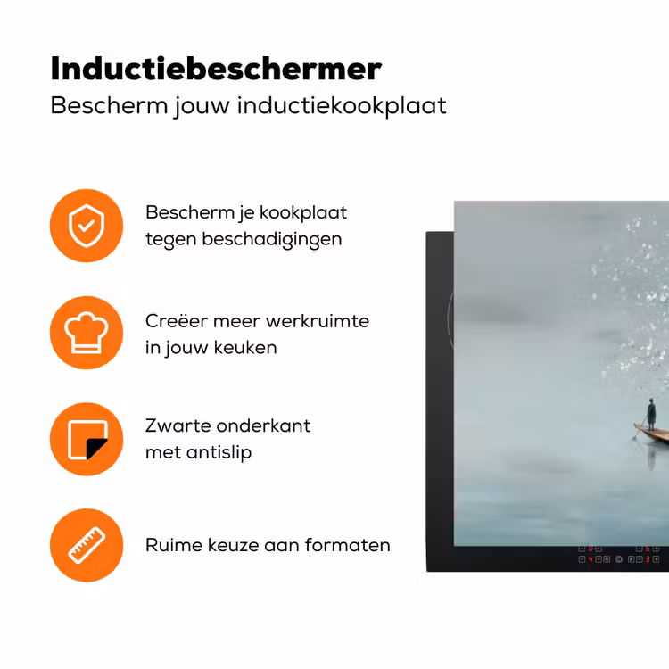 Bloesems - Minimalistisch - Wateroppervlak - Boot Inductie beschermer vinyl 3mm klein -zzzzzzz-td-ups