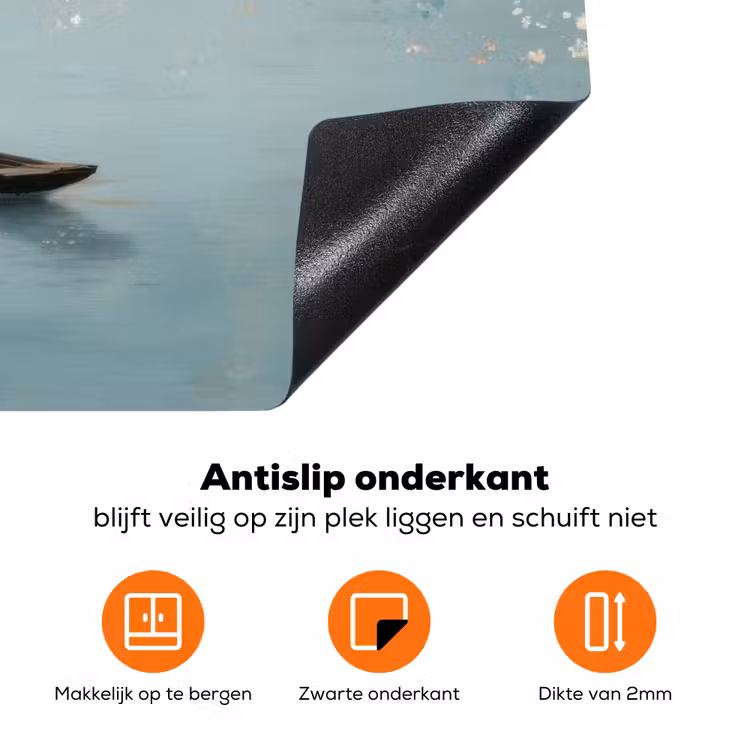 Bloesems - Minimalistisch - Wateroppervlak - Boot Inductie beschermer vinyl 3mm klein -zzzzzzz-td-onderkant