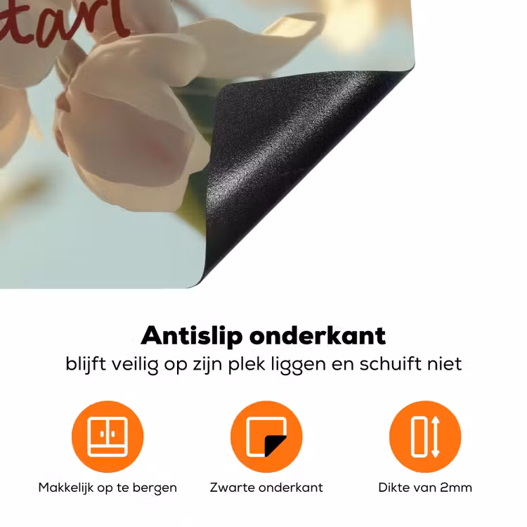 Bloesems - Zonlicht - Quote - Wit Inductie beschermer vinyl 3mm klein -zzzzzzz-td-onderkant