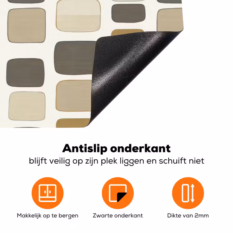 Blokken - Vintage - Grijs Inductie beschermer vinyl 3mm klein 276 -zzzzzzz-td-onderkant