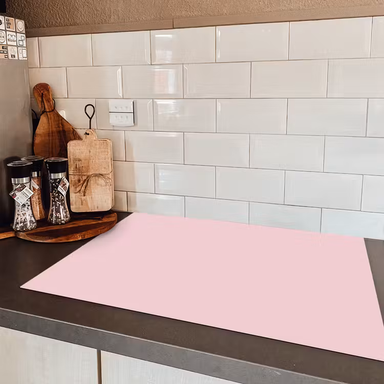 Blush - Pink - Roze Inductie beschermer vinyl 3mm klein 276 -sfeer3