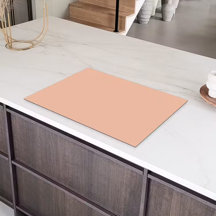 Blush - Terracotta - Nude Inductie beschermer vinyl 3mm klein 276 -sfeer8
