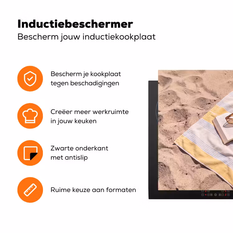 Boek - Zonnebril - Strand - Zomer - Geel Inductie beschermer vinyl 3mm klein -zzzzzzz-td-ups