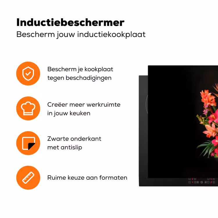 Boeket - Bloemen - Exotisch Inductie beschermer vinyl 3mm klein -zzzzzzz-td-ups