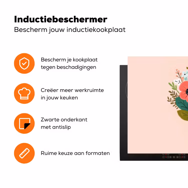 Boeket - Strikje - Kaartje - Quote Inductie beschermer vinyl 3mm klein -zzzzzzz-td-ups