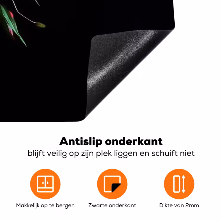Boeket - Veldbloemen - Vaas Inductie beschermer vinyl 3mm klein -zzzzzzz-td-onderkant